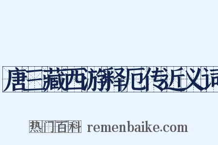 唐三藏西游释厄传近义词是什么意思的图片